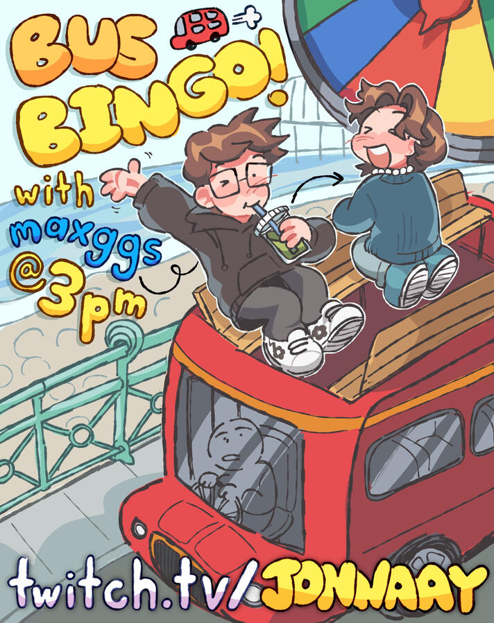 poster for jonnaay's bus bingo stream